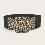 1490 (square Leopard Print Buckle) Elastic Band