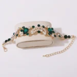 Sl002 Gold and Green Bracelet